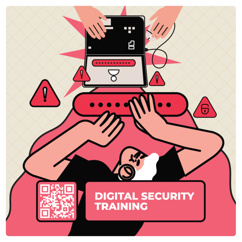 Digital security training coaster